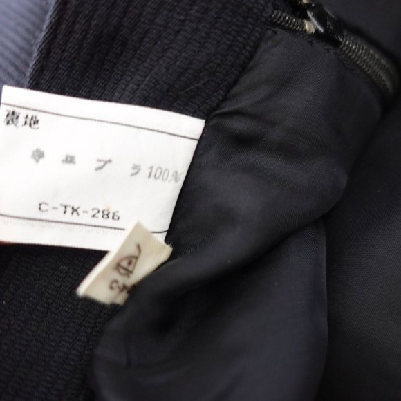 CHRISTIAN DIOR Skirt XS Black Midi Pleated Wool Silk Luxury Pret A Porter $1,850 - Picture 13 of 14